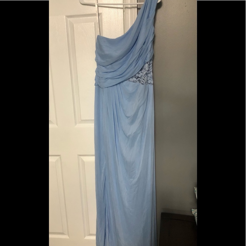 Light Blue Formal Long Chiffon Dress (David’s Bridal)